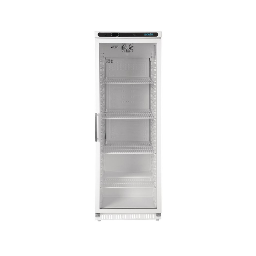 Polar C-serie evenementen glasdeurkoelkast 400 liter – RVS (Inox) frame - Afbeelding 4