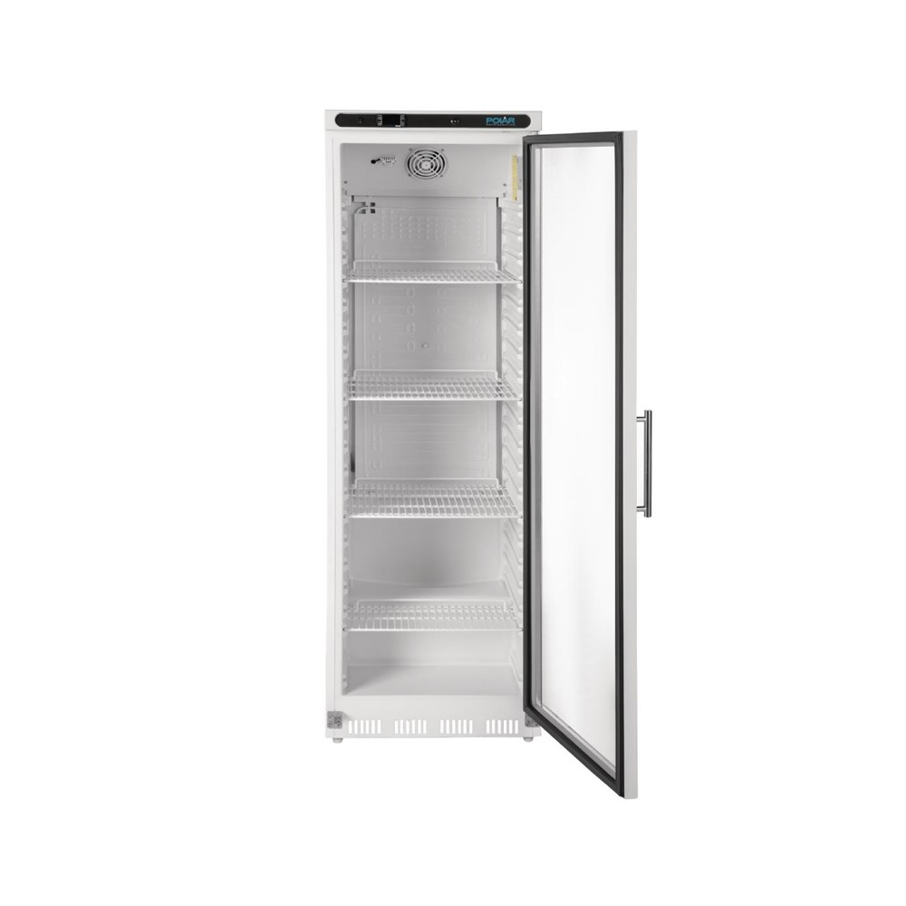 Polar C-serie evenementen glasdeurkoelkast 400 liter – RVS (Inox) frame - Afbeelding 2