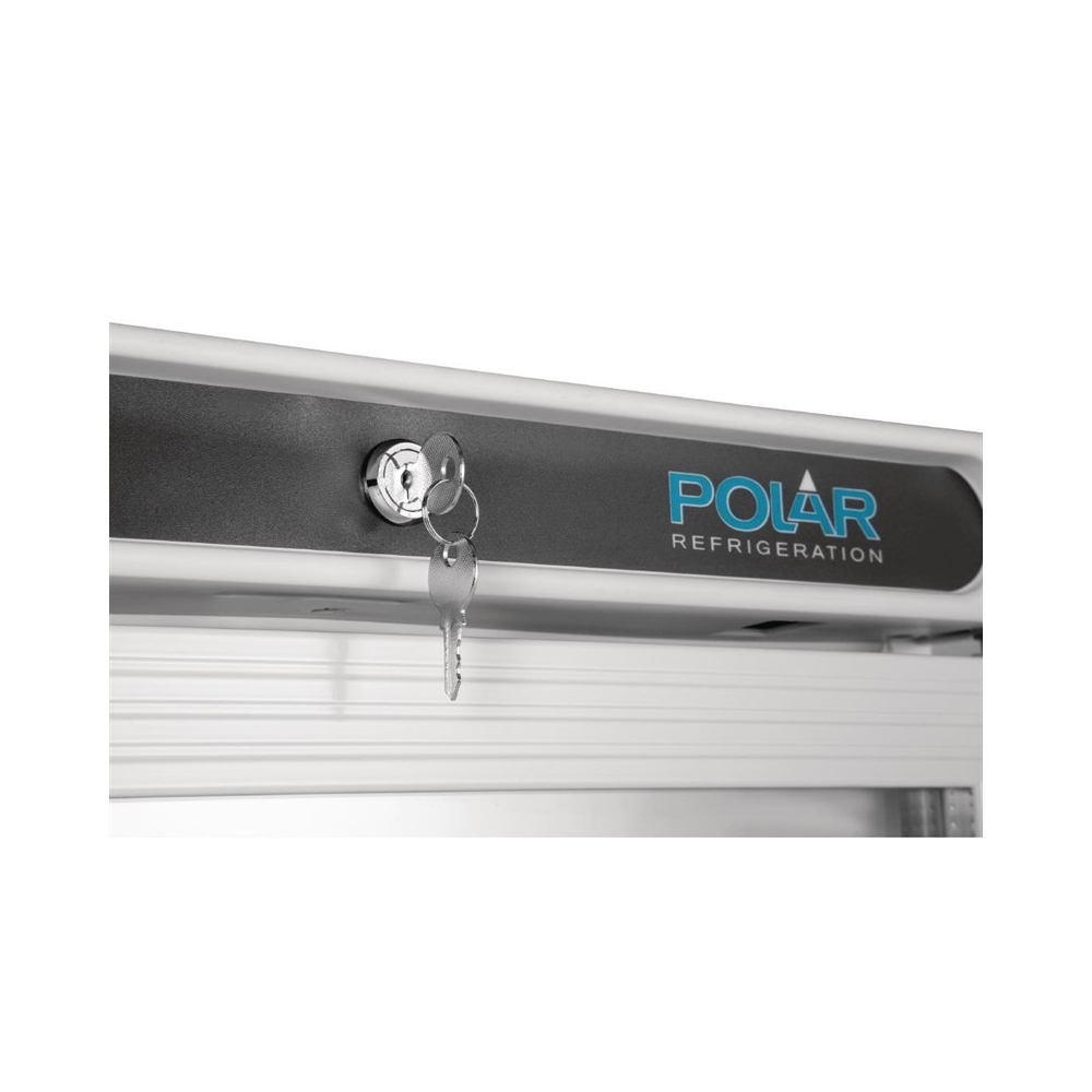 Polar C-serie evenementen glasdeurkoelkast 400 liter – RVS (Inox) frame - Afbeelding 15
