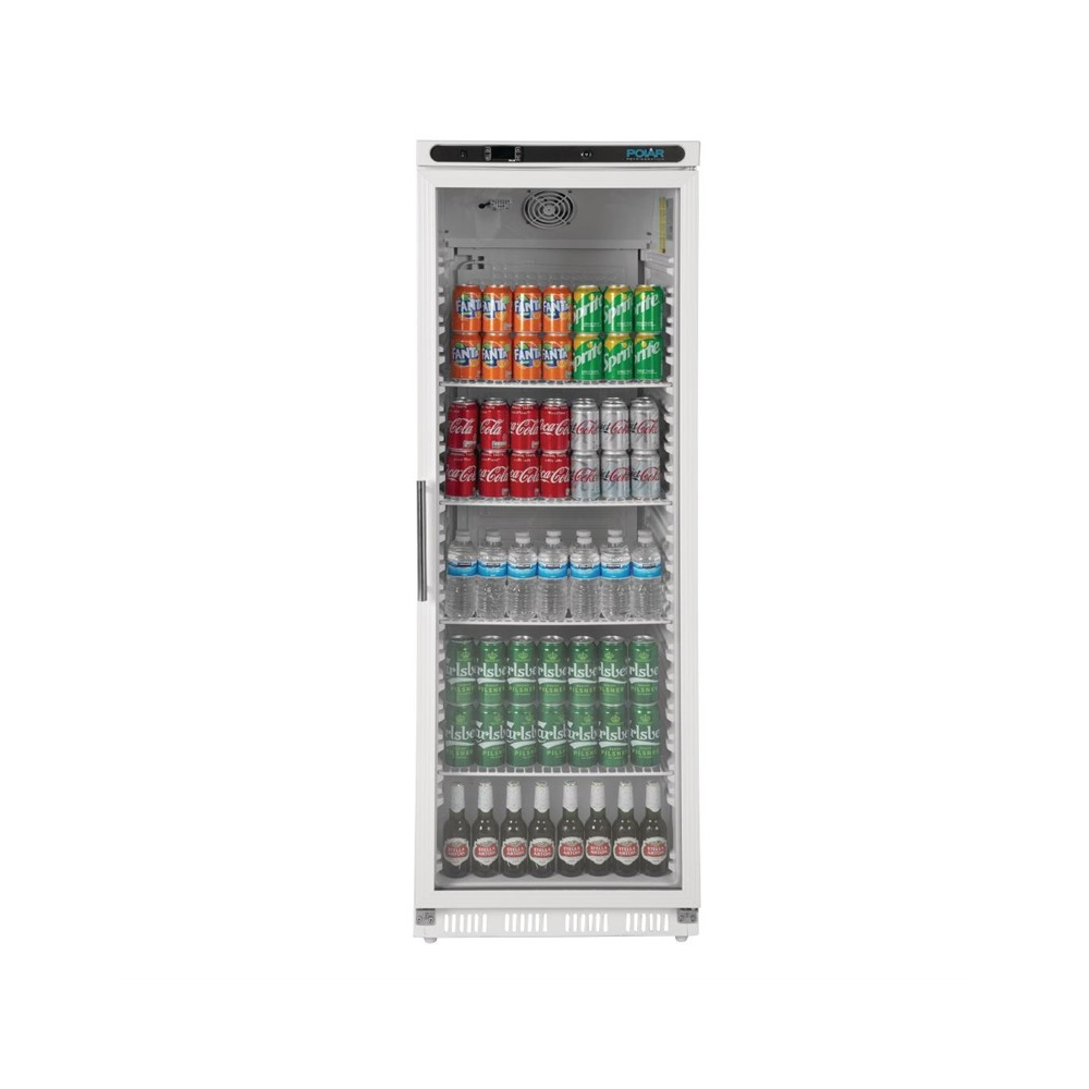 Polar C-serie evenementen glasdeurkoelkast 400 liter – RVS (Inox) frame - Afbeelding 14