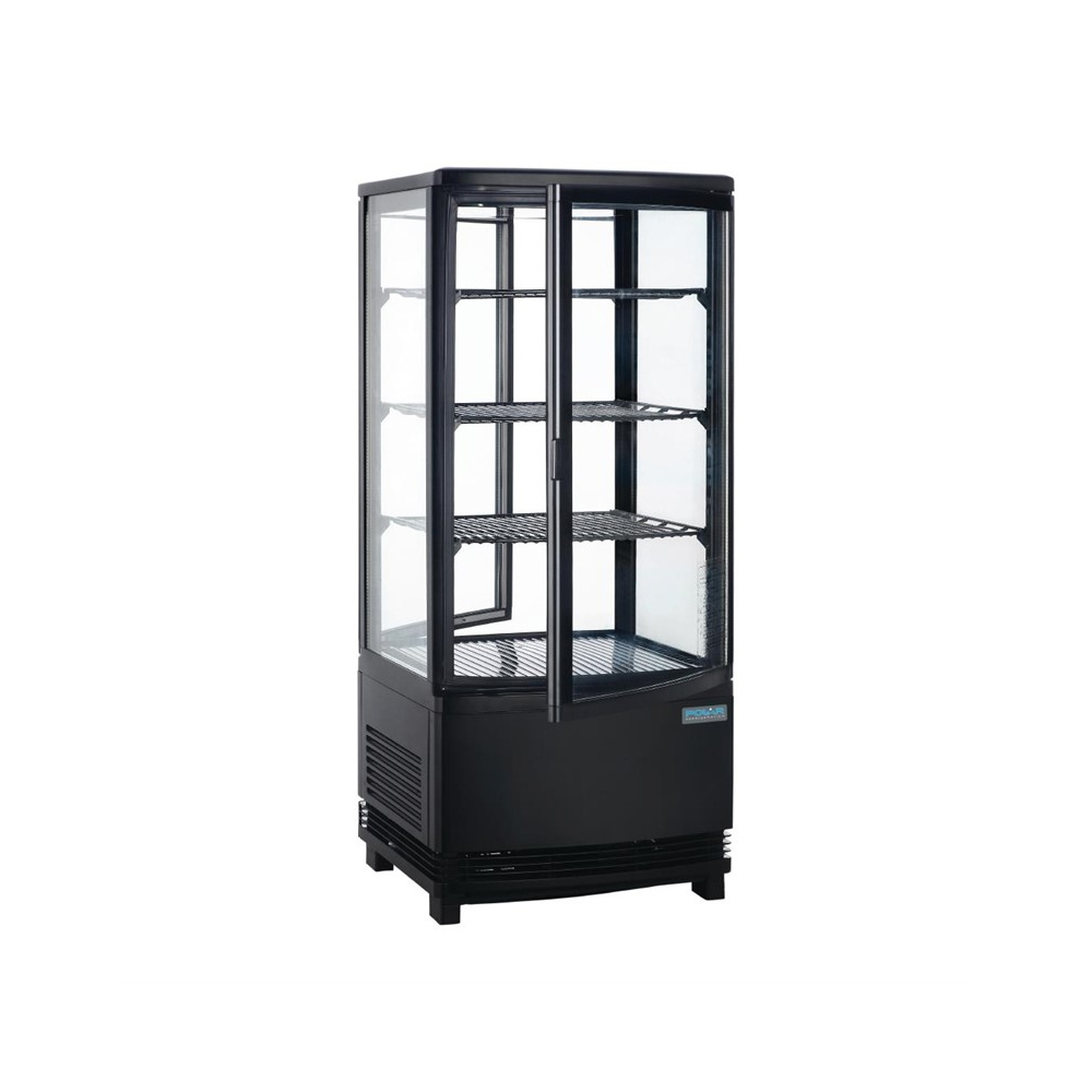 Polar koelvitrine met gebogen glasdeur 86L - Afbeelding 2