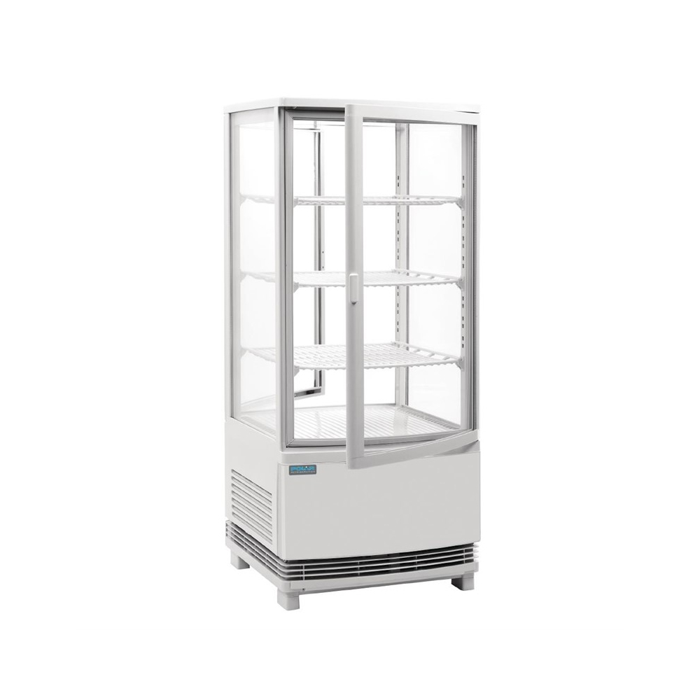 Polar koelvitrine met gebogen glasdeur 86L - Afbeelding 3