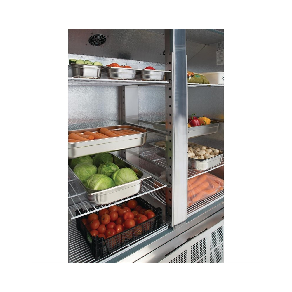 Polar slimline koelkast 960 liter – RVS (Inox) - Afbeelding 2