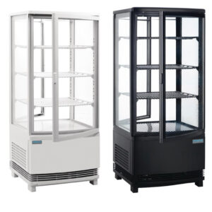 Polar koelvitrine met gebogen glasdeur 86L