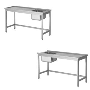 RVS Aanvoertafel zonder bodemschap
