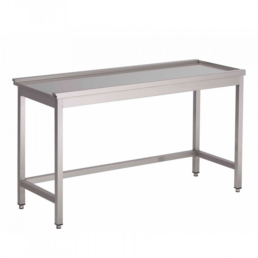 RVS / Inox afvoertafel zonder bodemschap – 700 mm diep - Afbeelding 3