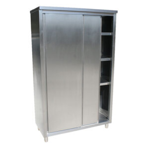 RVS Hoge kast met schuifdeuren