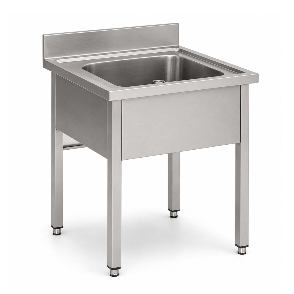 RVS / Inox spoeltafel zonder bodemschap – 600 mm diep - Afbeelding 5