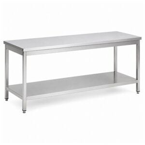 RVS / Inox werktafel met bodemschap