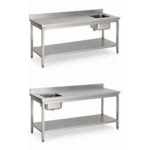 RVS cheftafel met bodemschap