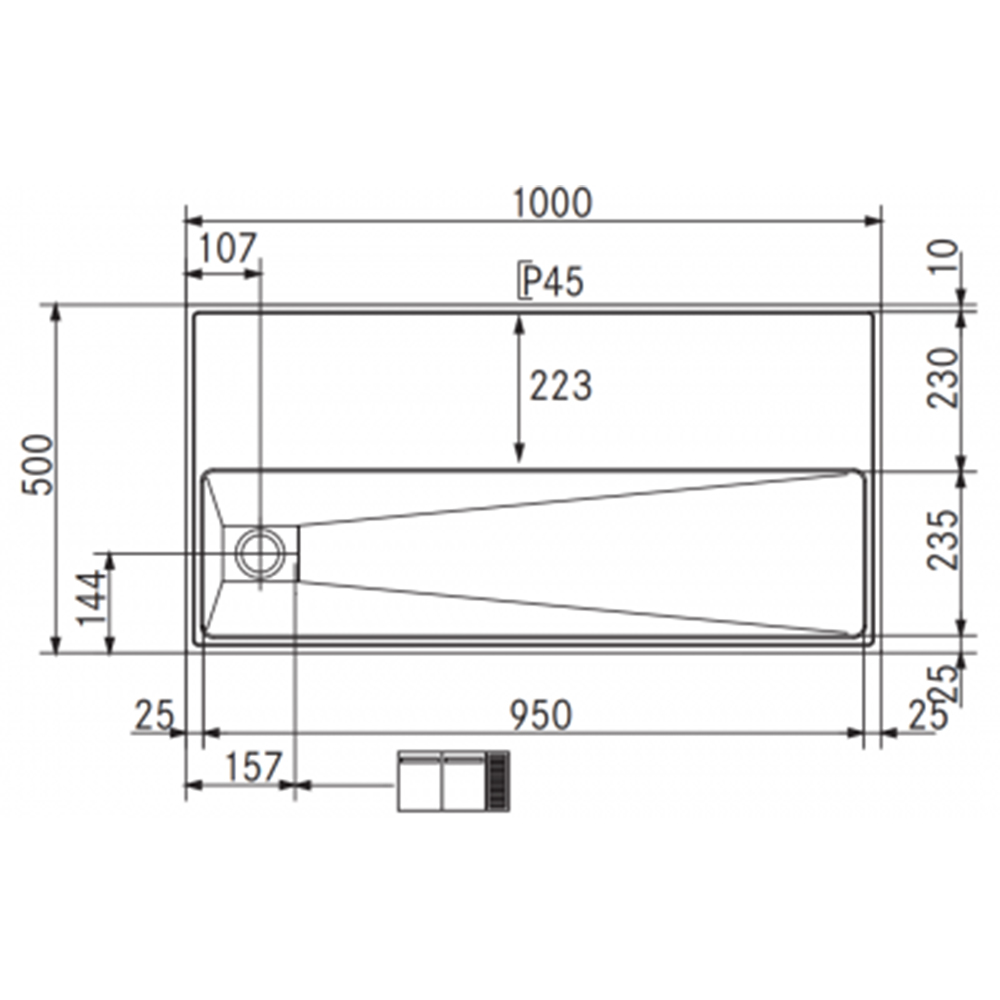 RVS / Inox tapblad ST-TB100 - Afbeelding 2