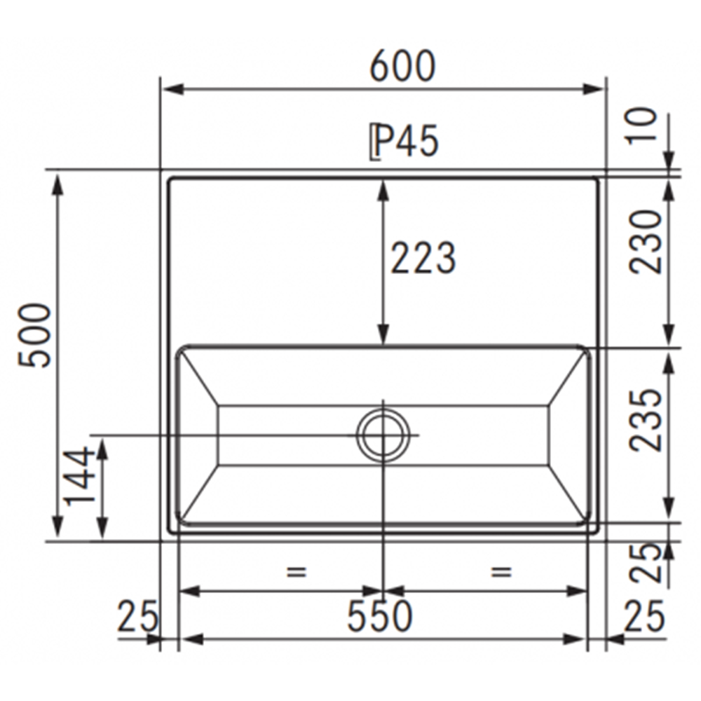 RVS / Inox tapblad ST-TB60 - Afbeelding 2