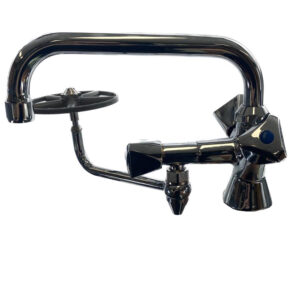 Spoelmengkraan chrome met groot spoelkruis