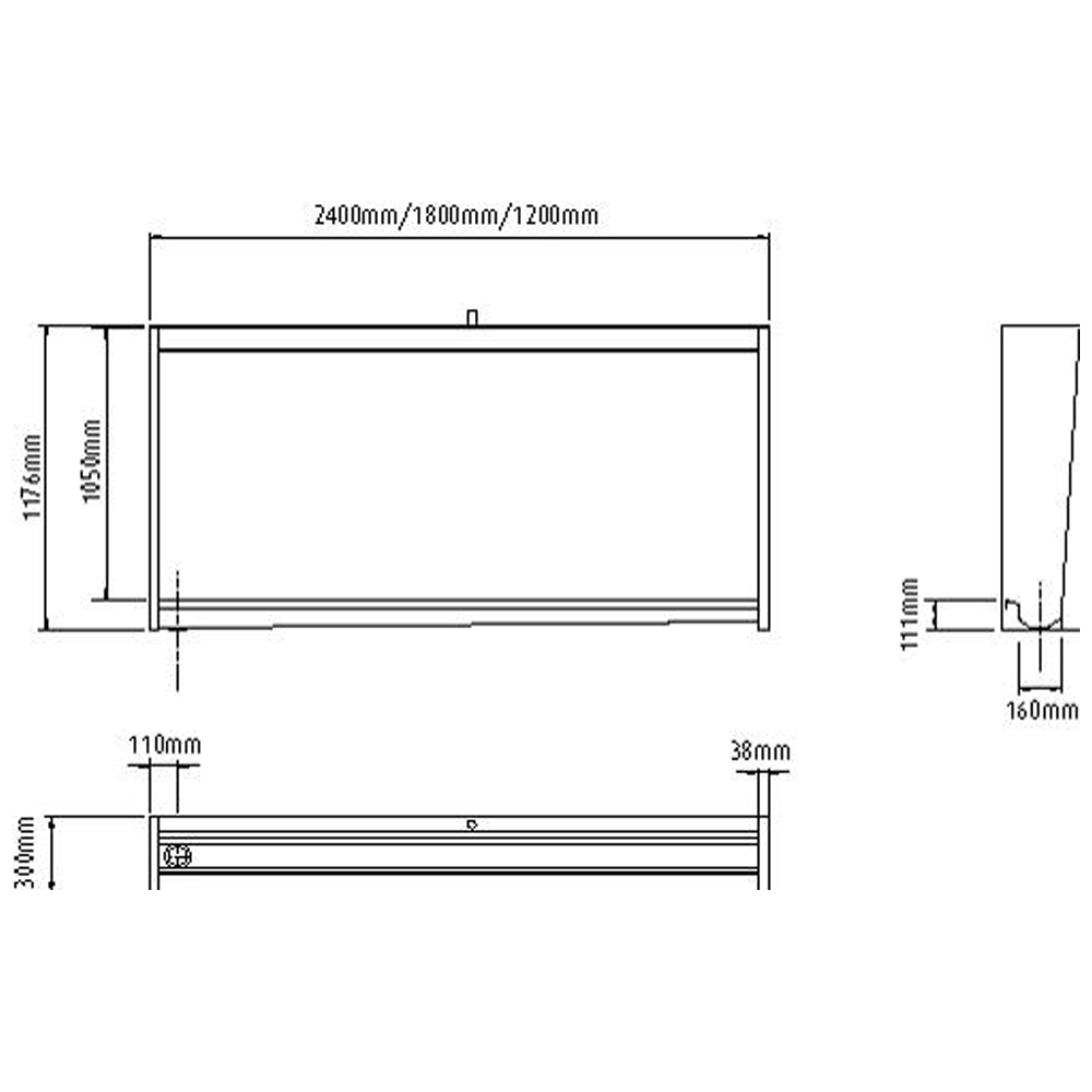 Staand Urinoir 300 mm Diep – RVS (Inox) - Afbeelding 2