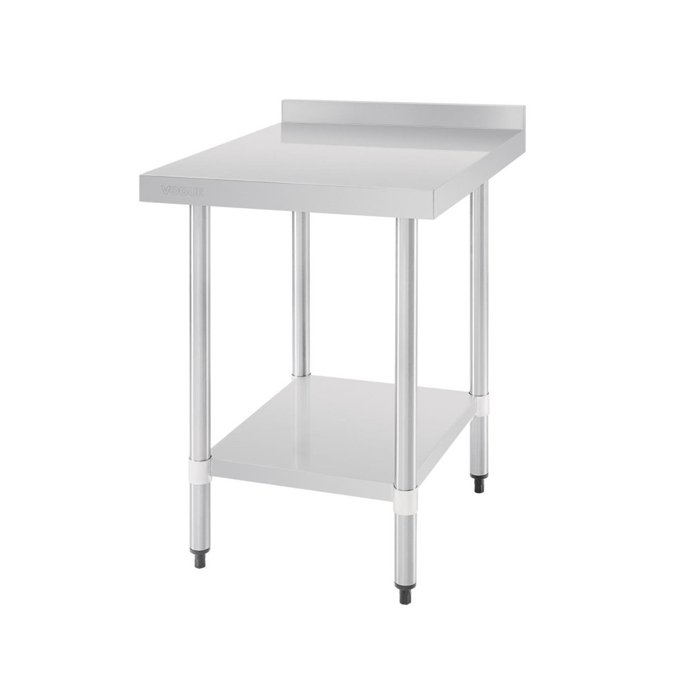 Vogue RVS werktafel met achteropstand