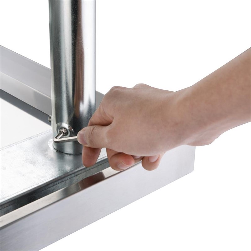 Demontabele RVS / Inox werktafel – 600 mm diep - Afbeelding 7