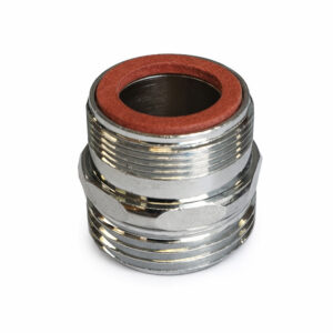 Adapter kraan 24 mm buitendraad naar 3/4 buitendraad