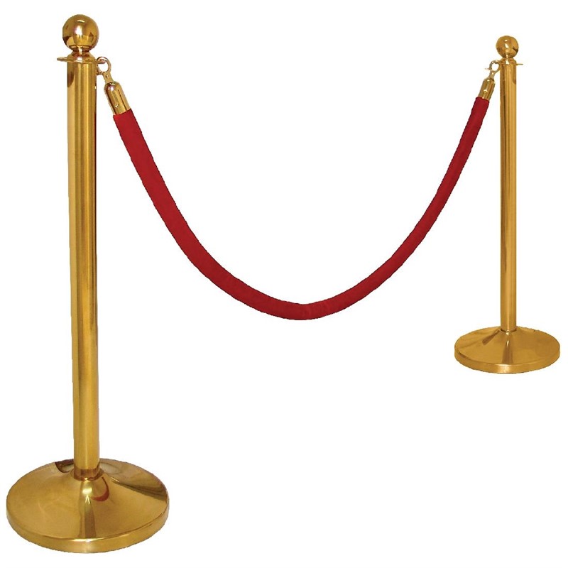 Bolero messing afzetpaal met bolle knop - Afbeelding 2