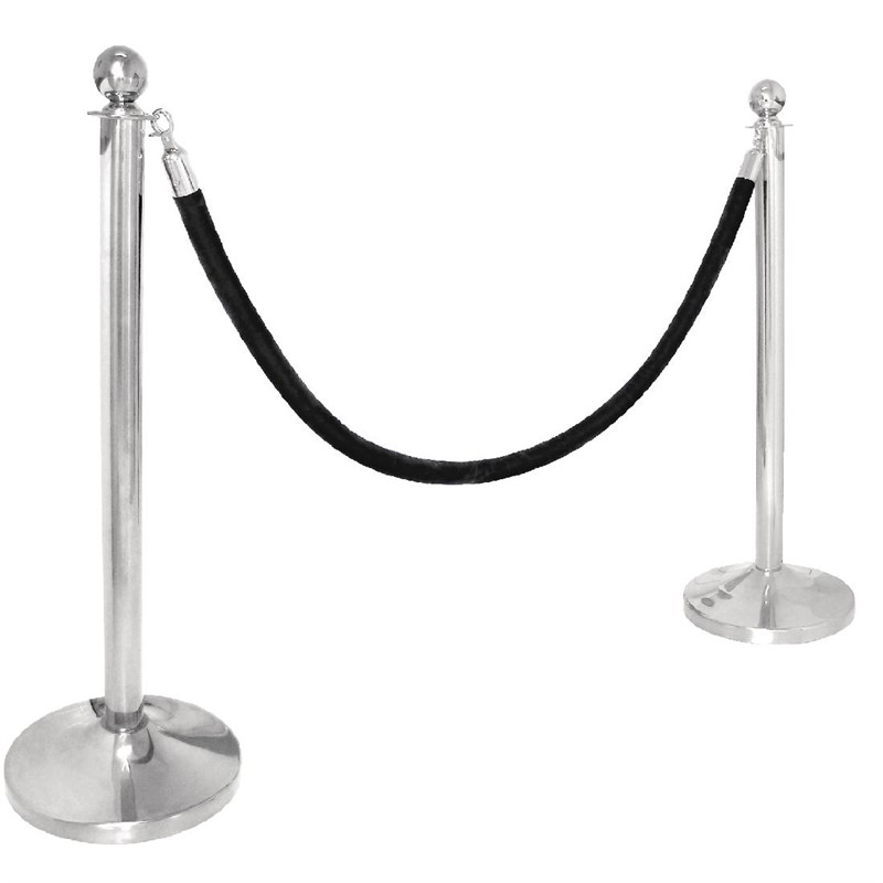Bolero RVS afzetpaal met bolle knop - Afbeelding 2