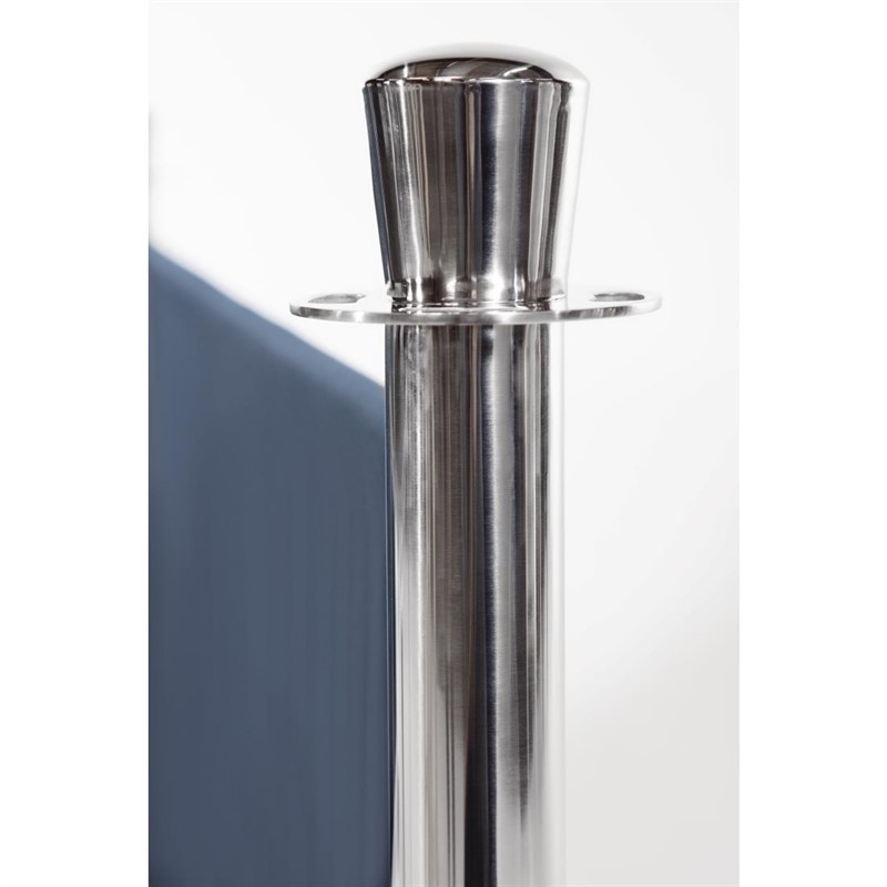 Bolero RVS afzetpaal met halfronde knop - Afbeelding 2