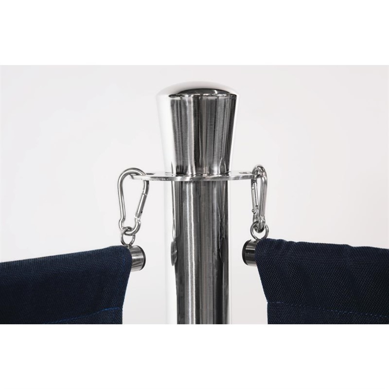 Bolero RVS afzetpaal met halfronde knop - Afbeelding 3