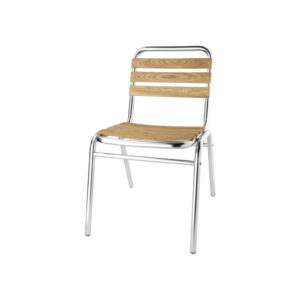 Bolero Aluminium en essenhouten stoelen (4 stuks) - GK997 (3)