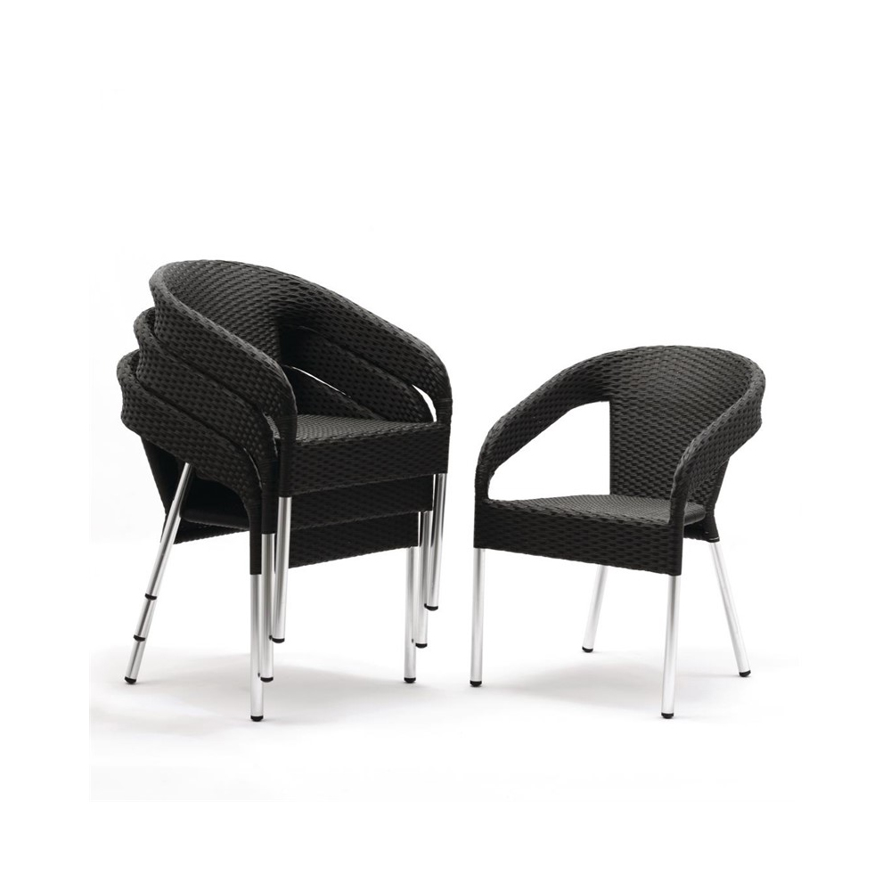 Bolero kunststof rotan terrasstoel (per 4) 780 mm hoog - Afbeelding 9