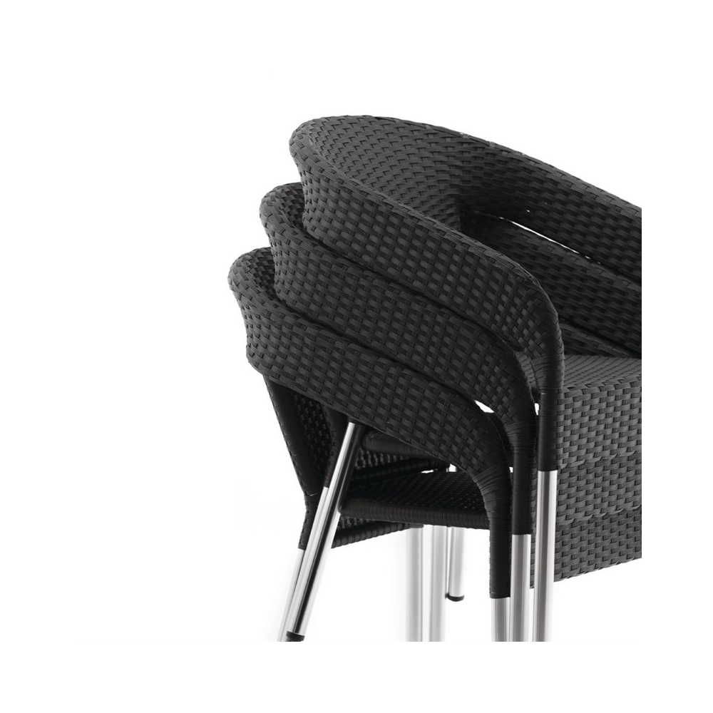 Bolero kunststof rotan terrasstoel (per 4) 780 mm hoog - Afbeelding 2