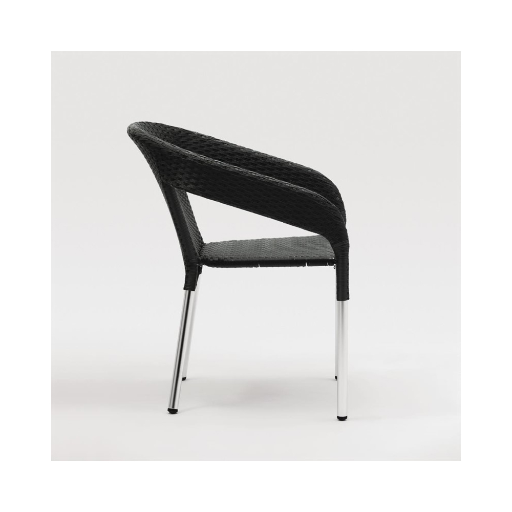 Bolero Polyrotal indoor_outdoor stoelen houtskool (4 stuks) - CG223 (4)