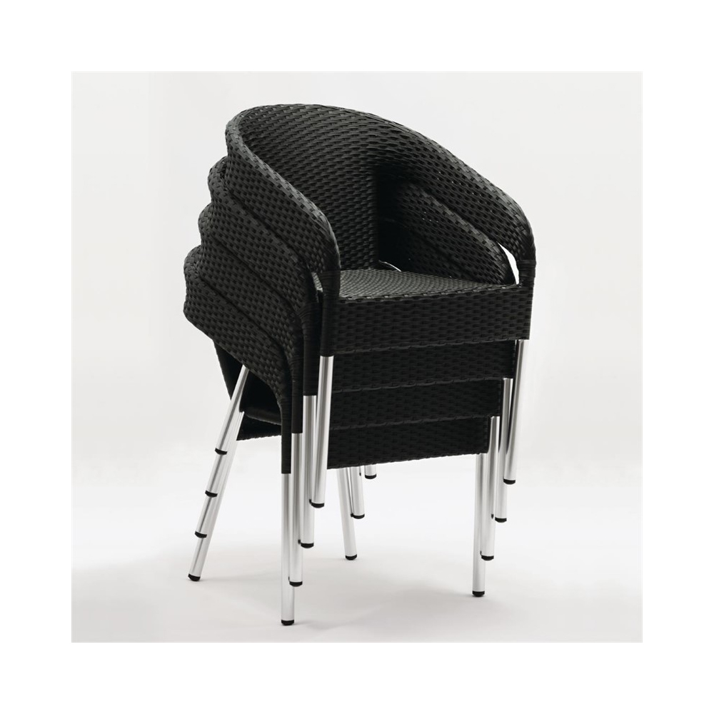 Bolero kunststof rotan terrasstoel (per 4) 780 mm hoog - Afbeelding 7