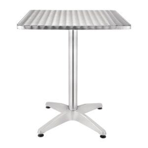 Bolero aluminium tafel met RVS blad 60cm - U427 (2)
