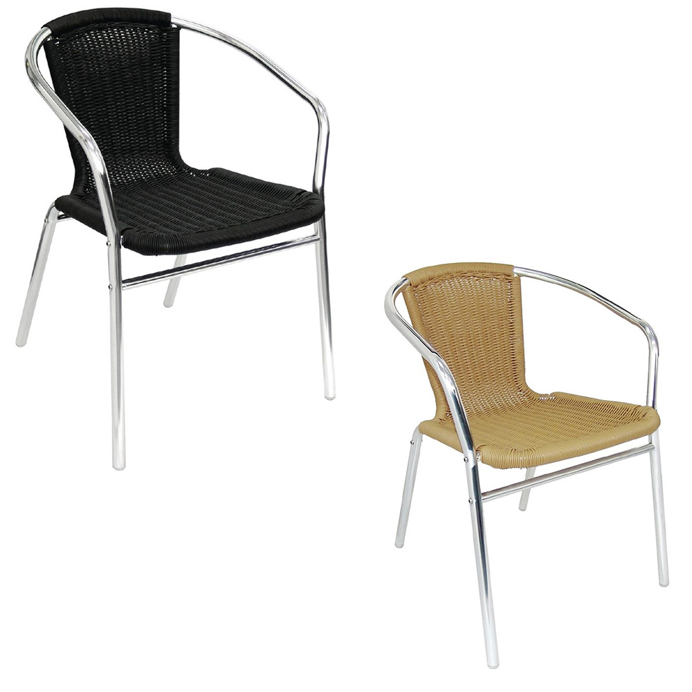 Bolero kunststof rotan terrasstoel (4 stuks)