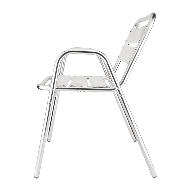 Bolero aluminium terrasstoel met armleuning (per 4) - Afbeelding 3