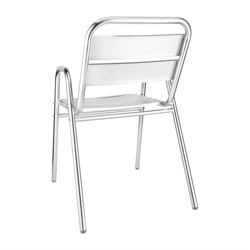 Bolero aluminium terrasstoel met armleuning (per 4) - Afbeelding 4