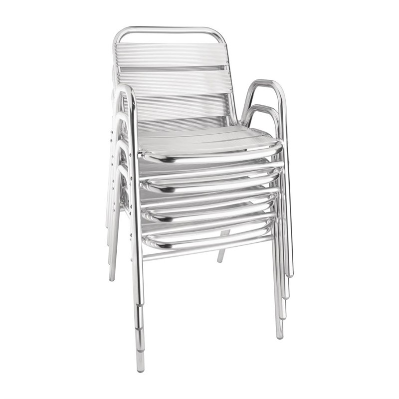 Bolero aluminium terrasstoel met armleuning (per 4) - Afbeelding 5