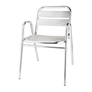 Bolero stapelbare aluminium stoelen (4 stuks) - U501 (5)