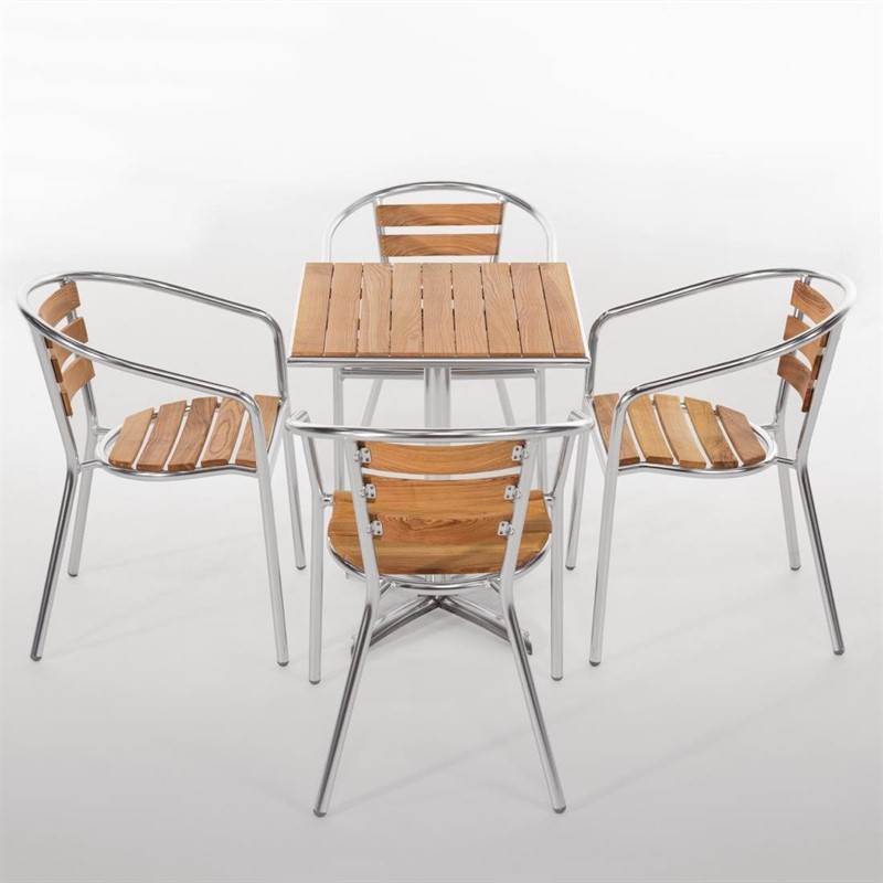 Bolero vierkante tafel met essenhouten blad - Afbeelding 5