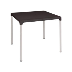 Bolero vierkante zwarte tafel met aluminium poten 75cm - GJ970 (8)