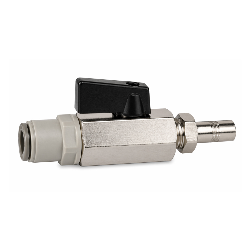 CO₂ afsluitkraan 3/8 John Guest push-fit (kogelkraan)