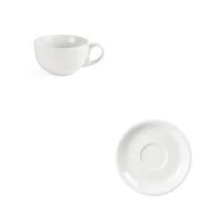 Cappuccinokop en schotel (12 stuks)