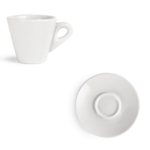 Espressokop en schotel (12 stuks)