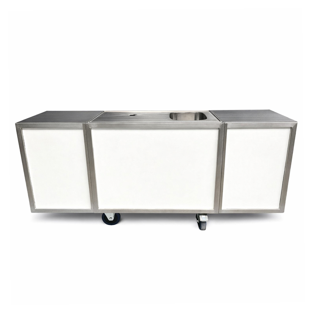 Frame mobiele bar – uitklapbaar RVS