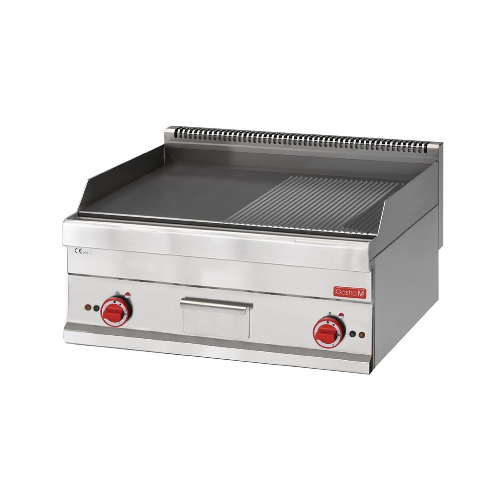 Gastro M 650 elektrische bakplaat 65_70 FTRE 2_3 glad 1_3 geribbeld - GN061