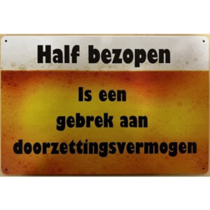 Half bezopen reclamebord