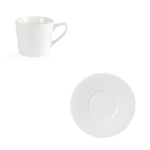Lage koffiekop en schotel (12 stuks)