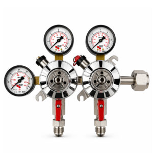 Micro Matic CO₂ drukregelaar 2 kraans 0-6 bar 2x 3/8