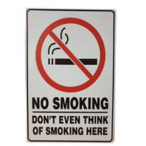 No smoking reclamebord