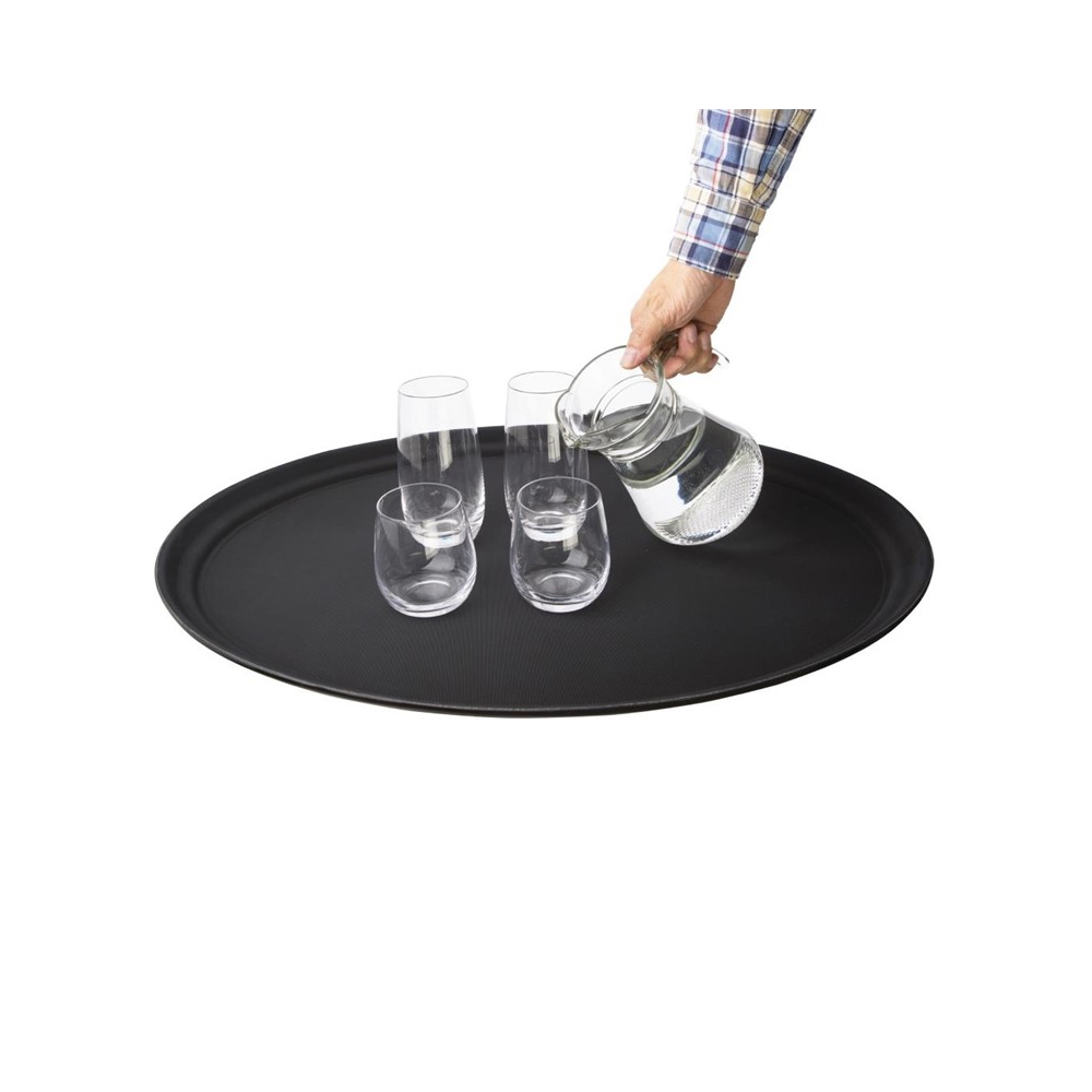 Ovaal antislip dienblad met standaard - Afbeelding 3