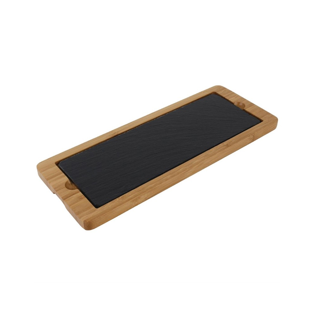 Olympia leistenen schaal 280x100 mm met onderzetter (2 stuks)