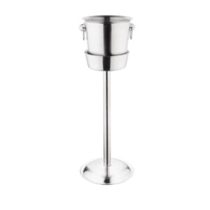 Olympia geborsteld RVS wijn- en champagnekoeler 19cm - K406 (3)
